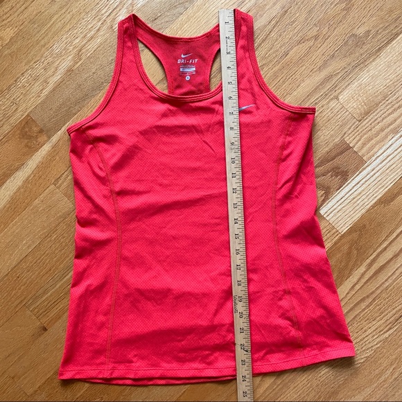 Nike Dri-Fit Red Racerback Exercise Workout Activewear Running Athletic Tank Top - Picture 6 of 7